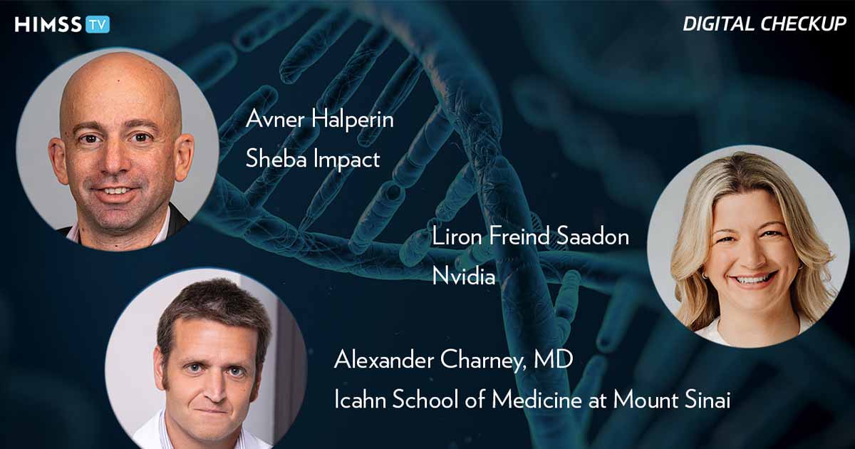 Avner Halperin at Sheba Impact, Dr. Alex Charney at Mount Sinai, Liron Freind-Saadon at Nvidia_DNA molecules Photo by Svisio/iStock/Getty Images Plus
