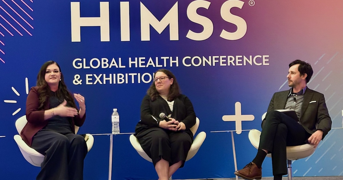 Panelists during HIMSS26 panel entitled "The Digital Dilemma"