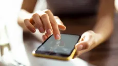 Person using smartphone