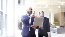 Executives in an office building 