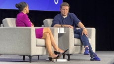 ABC News Live anchor Lindsay Davis and Oscar-nominated actor Jeremy Renner 
