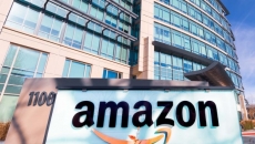 Office building with Amazon sign