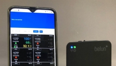 Belun remoVital remote monitoring system consisting of Belun ring and medical IoT with temperature sensors and data transmitters