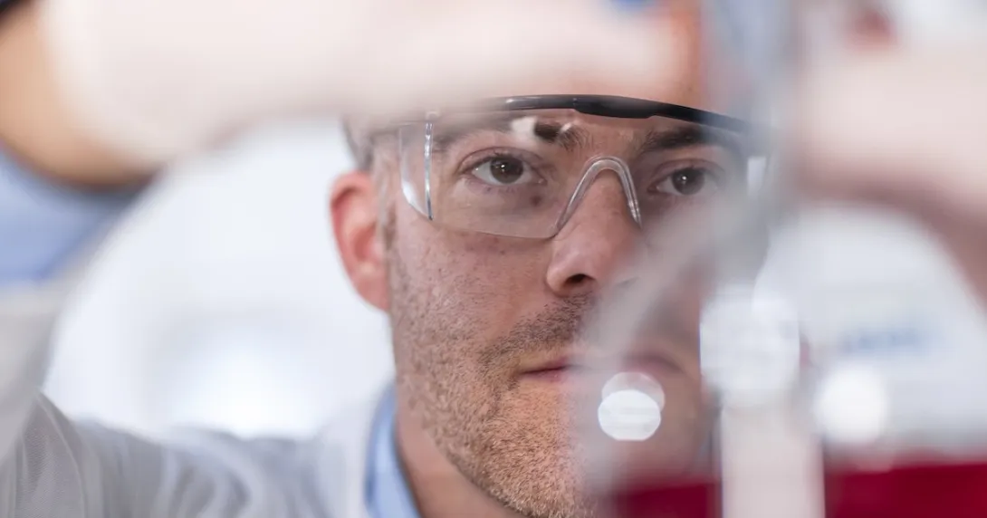 Lab technician at work