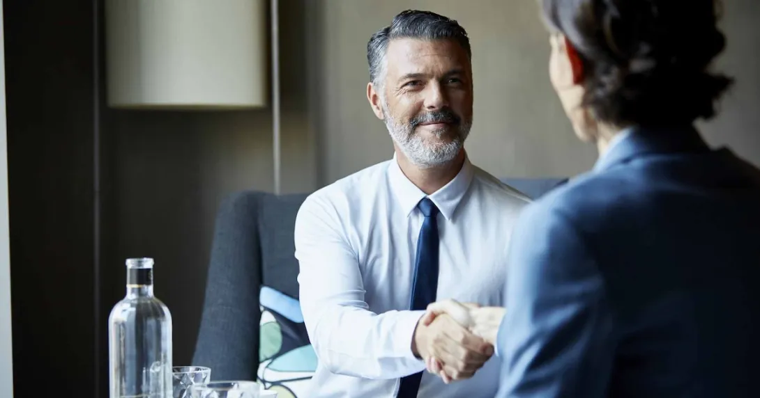 Business people shaking hands
