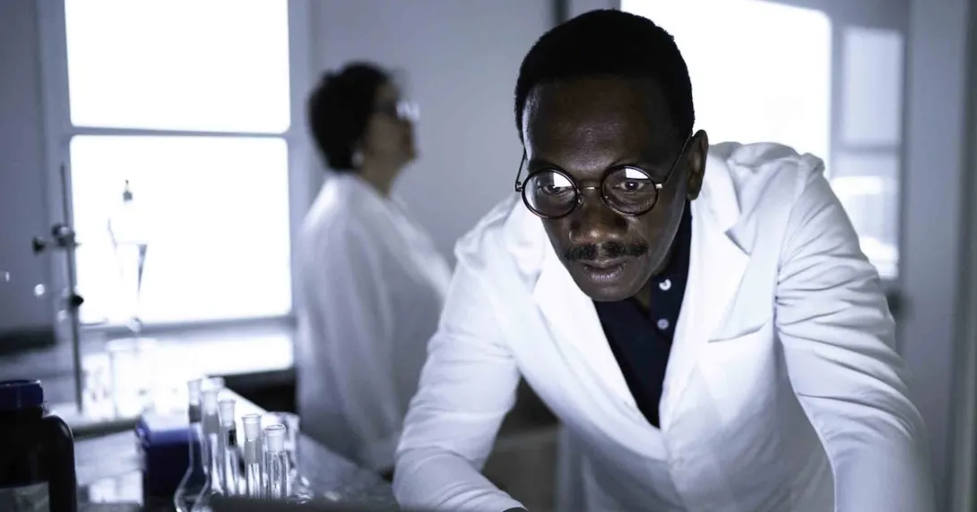 Scientist using a computer