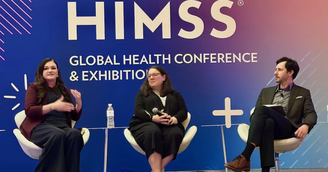 Panelists during HIMSS26 panel entitled "The Digital Dilemma"