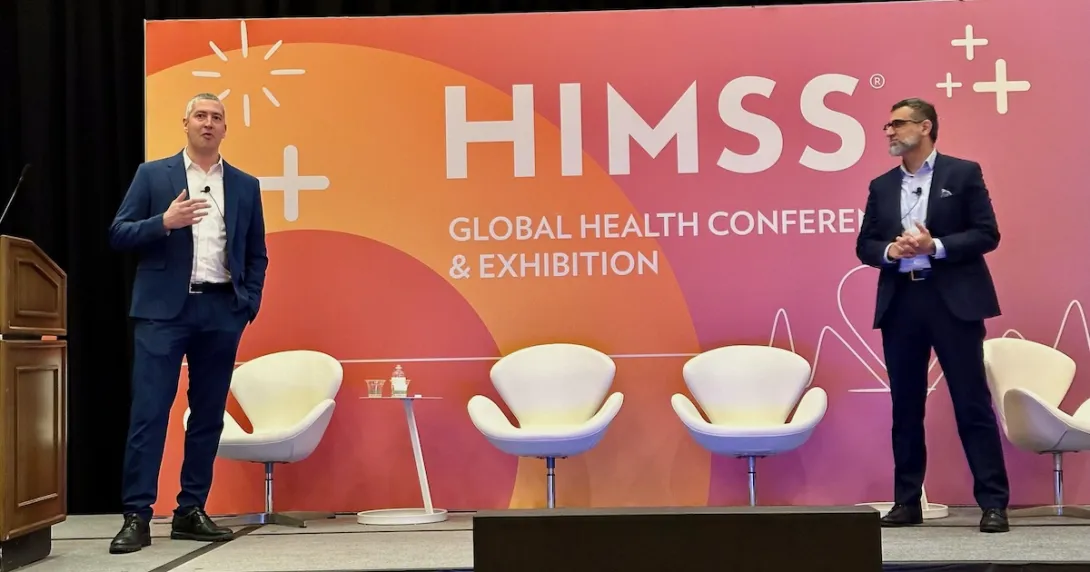 Nabile Safdar, chief AI officer at Emory Healthcare, and Bernardo Bizzo, senior director of artificial intelligence at Mass General Brigham 