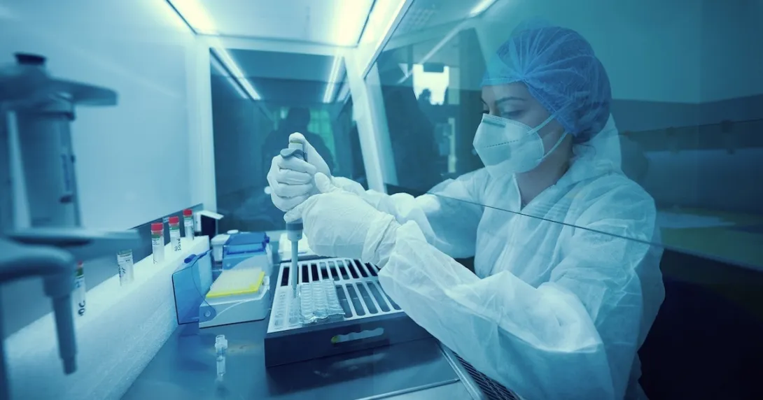 Technician working in a lab