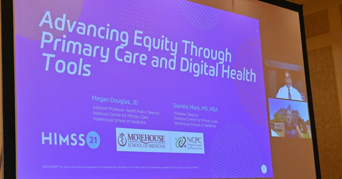 Advancing Equity Through Primary Care and Digital Health Tools session at HIMSS21.