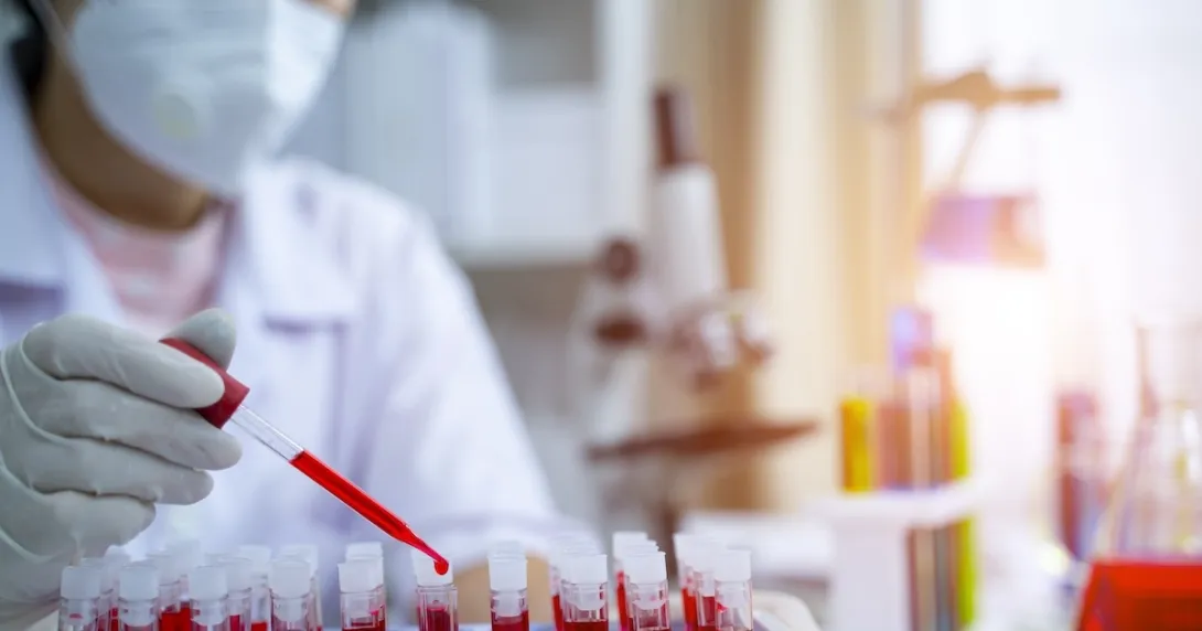 Lab technician at work