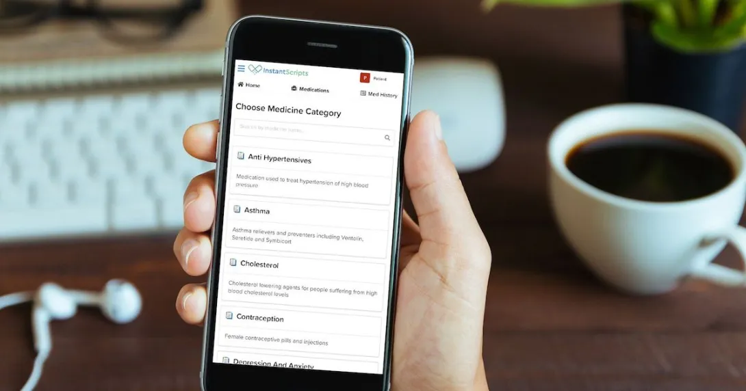 InstantScripts mobile app Photo courtesy of InstantScripts